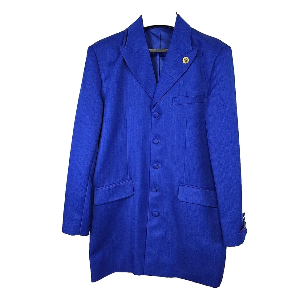 J.‎ Vital Boys 2 PC Formal Dress Suit Royal Blue Jacket 20R Pants 31 - NWT